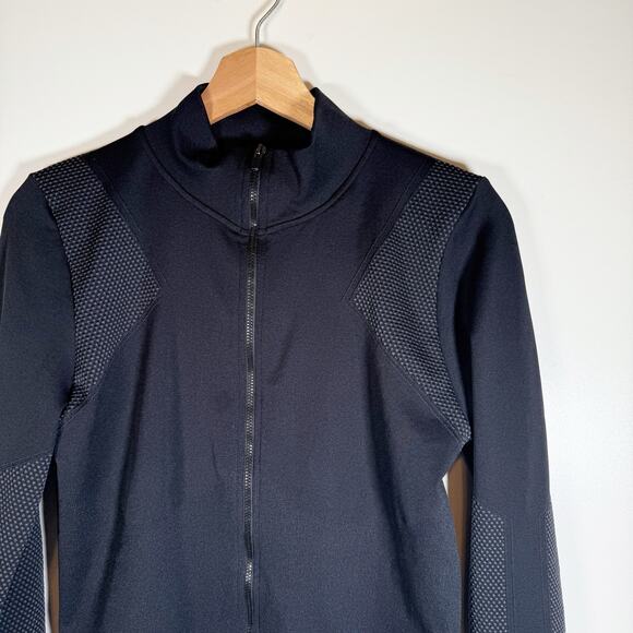 Fabletics Demi Lovato Maddie Midi Jacket Size Large Black Zip‑Up Athletic Top - Picture 8 of 15